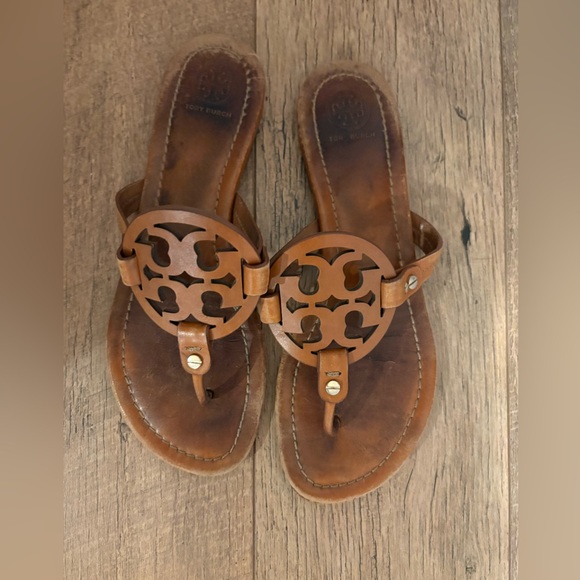 Tory Burch Leather Miller Sandals - Picture 2 of 4